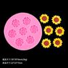 Zhongcheng DIY Margarida Girassol Girassol Folha de Alumínio Silicone para Bolo Silicone para Assar Vela Artesanal Decoração de Bolo