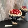 Flores Secas Flores Reais Buquê de Rosas Mini Flores Eternas Pequeno Estilo Chanel Buquê de Enfeites Fofos Acompanhando Presente Carro Flores Decorativas