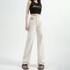 Pantalones vaqueros vintage de pierna ancha para mujer, estilo nuevo de otoño, ajustados, holgados, de cintura alta y pierna recta, para uso en la calle, estilo americano, para invierno.