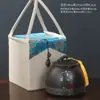 Bote de Cerámica Morada para Té de Arcilla Grande Paquete de 0.5 kg Bote Sellado para Té Pu'Er Universal, Té Negro, Té Verde Bote de Almacenamiento para el Hogar