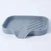 Alfombrilla de silicona seca para encimera escurridor jabón almohadilla de silicona para jabón caja de jabón de baño soporte de jabón de silicona venta al por mayor