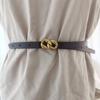 Cinturón de Cuero Genuino para Mujer Piel de Vaca Pura Jeans Cinturón Negro Delgado Ancho Versátil Accesorios Decorativos Traje Pantalón Cinturón Venta Directa de Fábrica