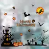 Decoraciones de Halloween Pegatinas de Bruja Calabaza Pegatinas Electrostáticas para Ventana de Supermercado Props para Diseño de Escenas Pegatinas para Ventana Pegatinas para Vidrio