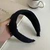 Nova Faixa de Cabeça de Tricô Outono e Inverno Estilo Coreano Estilo Ins Faixa de Cabeça Alta para Crânio Borda Larga Versátil Acessórios de Cabelo de Lã