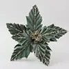 Decoraciones florales navideñas, decoraciones artificiales para árboles de Navidad, decoraciones navideñas, adornos de flores artificiales para bodas y hoteles