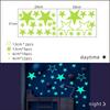 Comercio Exterior Transfronterizo Estrellas Luminosas Grabadas Puntos Pegatinas Fluorescentes Decoración de Habitación Infantil Dormitorio Pegatinas de Pared Luminosas