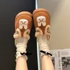 Touca de Tecido Fofa de Coelho de Desenho Animado Forrada com Pelúcia, Chinelos de Algodão, Roupa Externa Feminina Outono Inverno 2026 Novo Estilo, Sola Grossa, Sapatos Peludos para Pessoas Preguiçosas