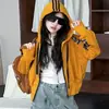 Chaqueta Corta con Capucha para Niña Estilo Nuevo Otoño 2026, Conjunto de Dos Piezas de Cardigan con Estampado de Letras y Pantalones Harem para Niños Tallas Mediana y Grande, Elegante