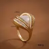 Anillo Geométrico Elegante de Nuevo Estilo Transfronterizo, Anillo para Dedo Índice de Estilo Lujo Ligero de Nicho, Anillo Hueco de Perla de Gama Alta