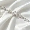 Pulseira Corrente de Ouro 18K Banhado Zircônia Borboleta Trevo de Quatro Folhas Pulseira de Cristal Feita à Mão DIY Pingente de Flor de Cinco Pétalas Joia