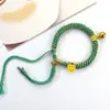 Pulsera Thangka Estilo Tíbet con Cinco Deidades de la Riqueza, Pulsera Tejida a Mano con Tara Verde y Cinco Santos, Pulsera Caja Gahu