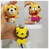 Muñecas de Hilo Tejidas a Crochet Hechas a Mano, Animales de Juguete Terminados, Muñecos de Tigre con Accesorios Cotidianos, Muñecos de León al por Mayor