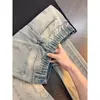 Jeans Vintage Lavados en Azul con Salpicaduras de Tinta para Hombre, Estilo High Street Americano de Otoño, Pantalones Rectos Acampanados Frescos y Elegantes