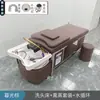 Lavabo Cerámico de Acero Inoxidable para Terapia Capilar, Lavado Estilo Tailandés, Circulación de Agua, Vaporización y Evaporación, Especializado para Salones de Belleza, Centros de Masaje y Peluquerías