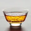 Lugar de fábrica patrón de ojo de martillo japonés taza de té pequeña vidrio resistente al calor tazón de té pequeño taza de té maestro Taza individual juego de té kung fu