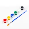 Seis seis pigmento acrílico unido 3ML5ML12 colores pintura DIY set pincel pintura de piedras jardín de infantes arte pintura