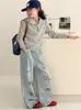 Camiseta básica para meninas, novo modelo primavera e outono 2026, camiseta de manga comprida para meninas mais velhas, visual estiloso de duas peças, top infantil estilo coreano
