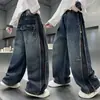 Roupas Infantis Meninos Estilo Primavera e Outono Calças 2026 Novas Roupas de Outono Crianças Médias e Mais Velhas Jeans Meninos Outono Casual Calças Longas