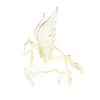 Liderando el Camino, Lujo Accesible de Gama Alta Broche Pegaso de Alas Incrustadas con Piedras, Pin de Caballo del Zodiaco Bicolor Chapado en Oro, Mismo Estilo para Hombres y Mujeres