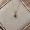 Colar de Aço Inoxidável Estilo Japonês e Coreano pingente redondo de zircônia de luxo nicho feminino ins requintado colar de clavícula versátil