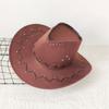 Sombrero de Vaquero Occidental para Hombre y Mujer, Sombrero para el Sol, Sombrero de Caballero, Sombrero de Paja para Playa y Exterior, Protección Solar para Viajes, Sombrero de Ala Ancha, Sombrero de Vaquero