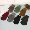 Luvas Quentes de Toque para Tela de Inverno para Prevenir o Frio Luvas Jacquard para Ciclismo Masculino com Pelúcia Adicional para Estudantes e Luvas de Lã Tricotadas Venda por Atacado