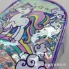 Mochila de Unicornio al por Mayor PVC Iridiscente Transparente para Niños Comercio Exterior Moderna Ligera Impermeable para Guardería