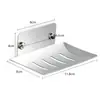 Estante para Jabón de Acero Inoxidable Transfronterizo Caja de Jabón de Baño Montada en la Pared Caja de Jabón para Baño Estante de Almacenamiento con Drenaje sin Perforaciones