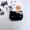 2025 Año Nuevo Lazo de Terciopelo Gato Kt Tela DIY Accesorios Festivos para el Cabello Pasadores Accesorios para Ropa Accesorios