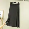 Nova saia com fenda lateral para mulheres, saia midi fina de cintura alta para o verão, nova saia base justa ao corpo, saia evasê modeladora