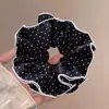 Elástico de Cabelo de Renda Estilo Coreano para Rabo de Cavalo, Scrunchie Grande, Elástico para Coque, Acessório de Cabelo de Luxo para Meninas