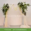 Paisaje de cañas ventana de otoño arreglo de flores artificiales decoración soporte de madera de cuerno de vaca boda escena de flores artificiales paisaje flor