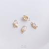 Pingente de tulipa com gotas de água incrustadas em ouro 14K que preserva a cor, botão de flor, brincos pequenos, pulseira, pingente faça você mesmo