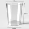 Bote de basura de escritorio transparente cubo de almacenamiento nórdico acrílico creativo sala de estar cocina dormitorio simple papelera doméstica