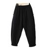 Invierno 2023 Nuevo Cálido Algodón Grueso Vintage Plumón Algodón Pantalones Ropa Exterior para Mujer Pantalones Casuales Sueltos con Cintura Suelta