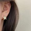 2026 Nuevos Pendientes de Estrella Dorada con Diamantes Completos Estilo Coreano Gama Alta Lujo Ligero Pendientes de Moda Exquisito Temperamento Joyería para Orejas