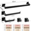 Set de Baño Transfronterizo Barra para Toallas de Acero Inoxidable Toallero Portarrollos de Papel Higiénico Gancho para Abrigos Aro para Toallas Colgante de Pared Portarrollos de Papel