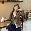 Otoño 2026 Nuevas Llegadas Tallas Grandes Mujer Estilo Coreano Retro Cuadros Manga Larga Blusa Falsa de Dos Piezas Con Cordones Camisa Pequeña Delgada