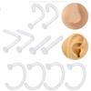 Piercing Transfronterizo Europeo y Americano Anillo de Nariz de Vidrio Invisible Uña para Nariz en Forma de C Varilla L Varilla Recta Uña para Hueso de la Oreja Joyería de Piercing Transparente