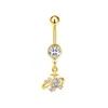 Gabe Moda Transfronteriza Europea y Americana Chica Estilo Trendy Estrella Lazo Anillo para Ombligo Joyería de Piercing