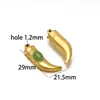 Pingente de Pedra de Chifre de Aço Inoxidável Ouro 18K DIY Exquisito Moda Colar Pulseira Acessórios de Vestuário Joias Transfronteiriça