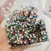 Pedrarias para Nail Art Materiais DIY Pedras Strass Brilhantes da Moda com Fundo Plano Strass SS4 Colorido Pequenas Pedras Strass Redondas Adesivos Acessórios para Nail Art Pedras Strass para Unhas