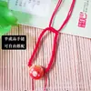 No. 7 seda coreana DIY tejido a mano pulsera roja semiterminada joyería de jade nudo de diamante cuerda de mano fina venta al por mayor