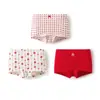 Calzoncillos tipo bóxer de algodón para niña Balabala, Shorts Rojos para Niños para el Año del Dragón, Estilo de Año Nuevo, Paquete de Tres