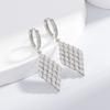Pendientes de borla de alta gama para mujer, de estilo europeo y americano, con incrustaciones de cobre y diamantes, con circonitas, elegantes y a la moda, que combinan con todo.