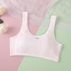 Venta caliente de verano, chaleco de estudiante para niñas, transpirable, fino, inalámbrico, copa fija, algodón puro, ropa interior de desarrollo para niñas