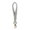 Llavero pulsera de cuerda de algodón tejida a mano, pulsera tejida con colgante, llavero, colgante para llave de coche