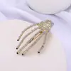 Pinza para el Cabello de Calavera con Garra Fantasma y Pedrería Moda Pinza de Garra para el Cabello Pinza para Flequillo Pinza de Hueso de Mano Accesorios al por Mayor