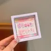 Novas Unhas Infantis Removíveis Vestíveis na Caixa para Meninas, Adesivos de Unha Removíveis, Adesivos de Unha Exquisitos de Desenho Animado, Peças de Unha