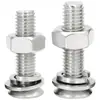 Tuerca de tornillo de cabeza avellanada cruzada de acero inoxidable 304, compatible con pernos de cabeza plana, tuercas y almohadillas de resorte planas, combinación M2/M3/M4